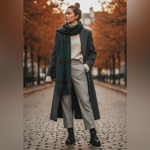 MM6 Maison Martin Margiela Pants - MAISON MARGIELA MM6 Micro Plaid Straight Cut Trousers | Size 46 | Made in Italy